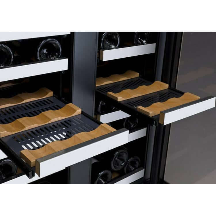 Allavino 24” 36 Bottle Dual Zone Wine Cooler | French Doors | Tru-Vino Technology and FlexCount II Shelving