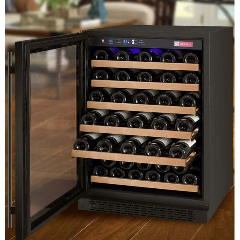 Allavino 24” 56 Bottle Single Zone Wine Cooler | Tru-Vino Technology and FlexCount II Shelving