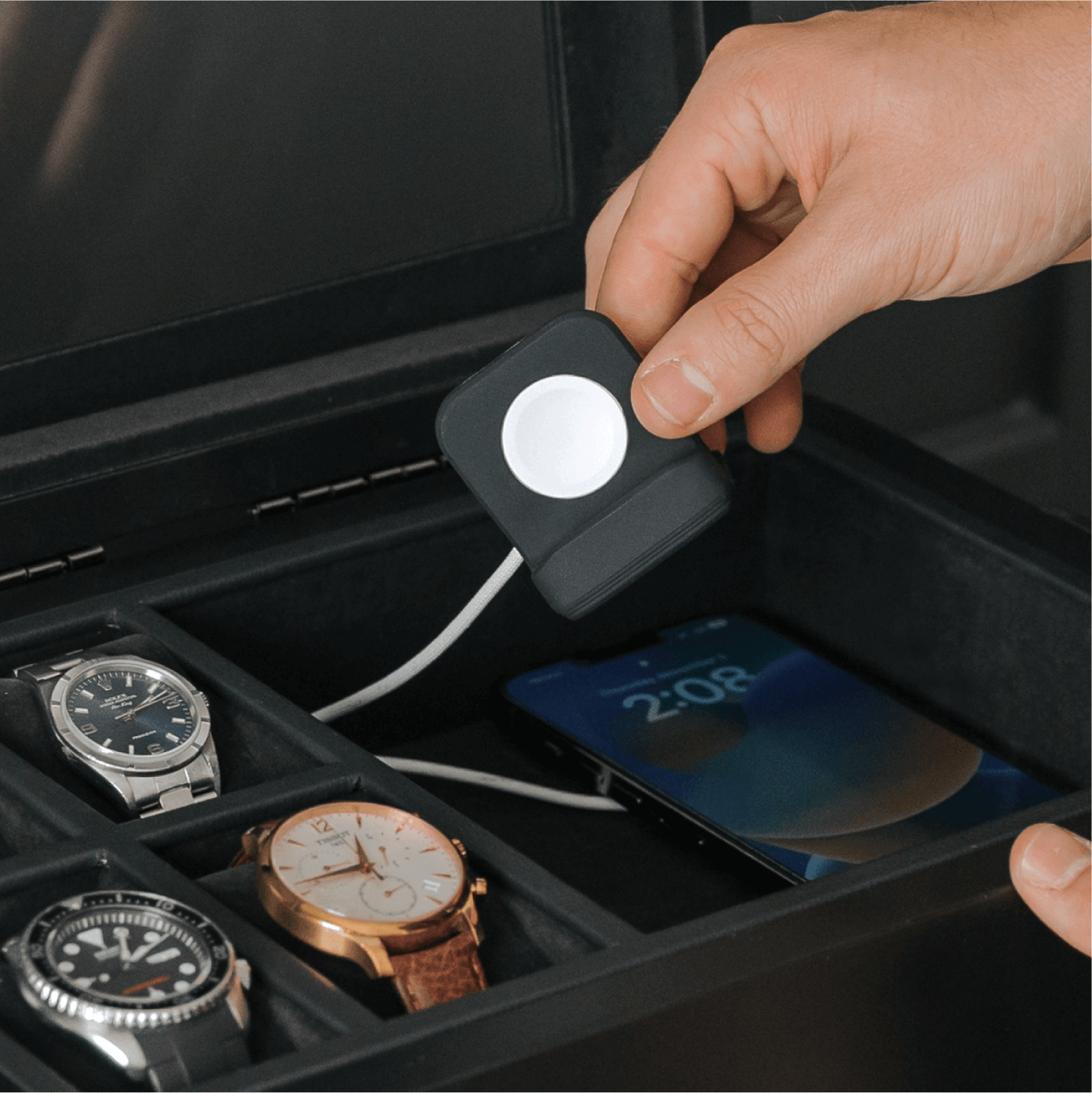10 Slot Military Watch Box - Black Edition