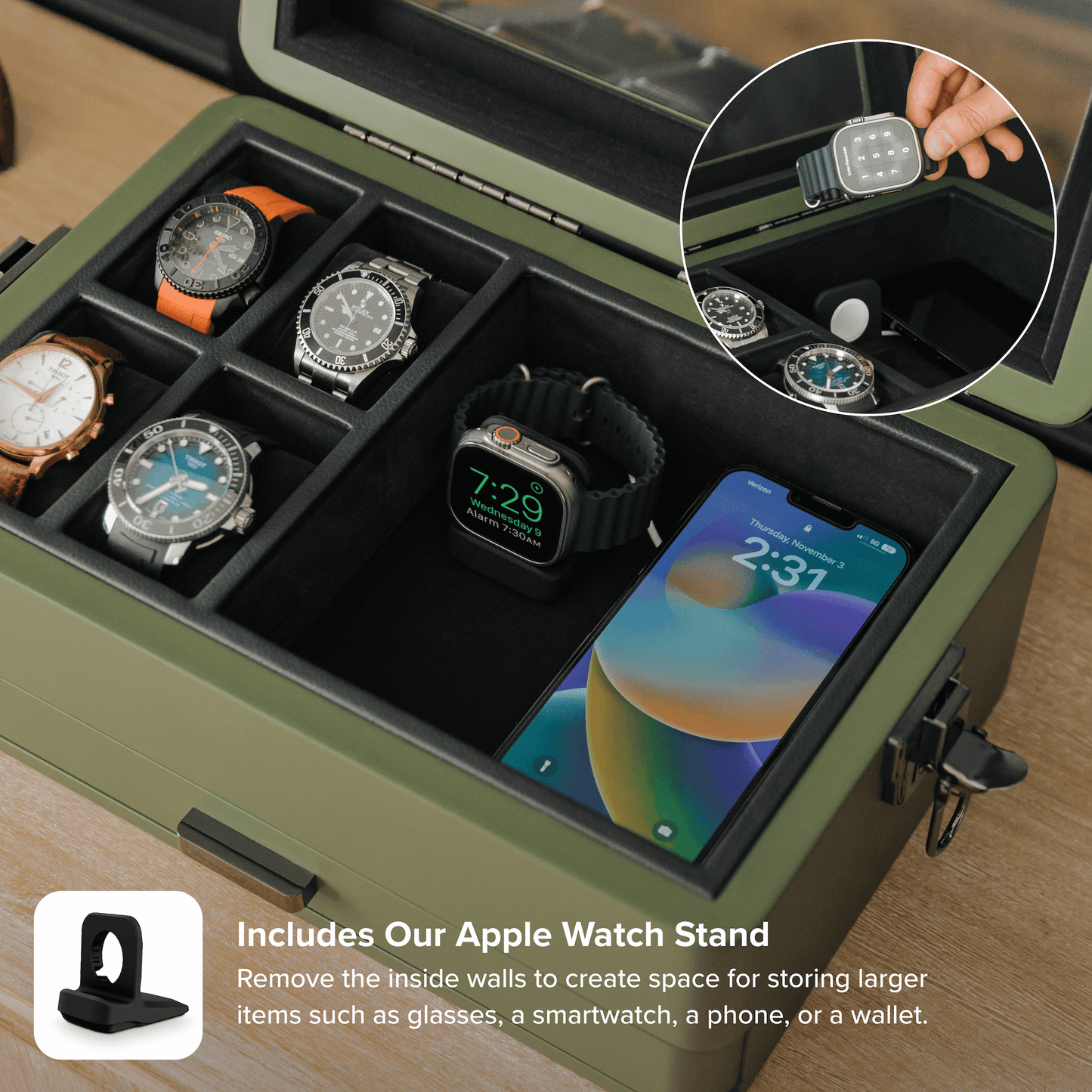 10 Slot Military Watch Box