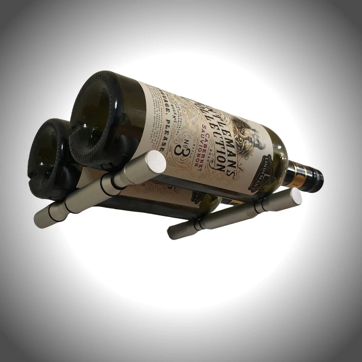 Wall Mounted Wine Peg Set | 2-Bottle Label-Forward Display
