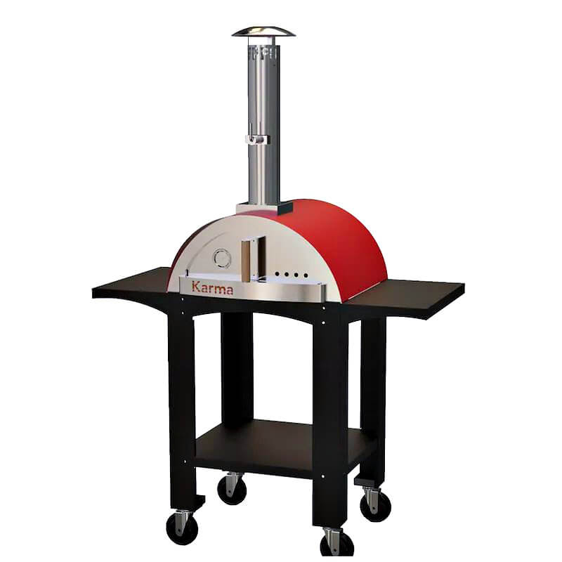 WPPO Karma 25" Wood Fired Outdoor Pizza Oven with Cart