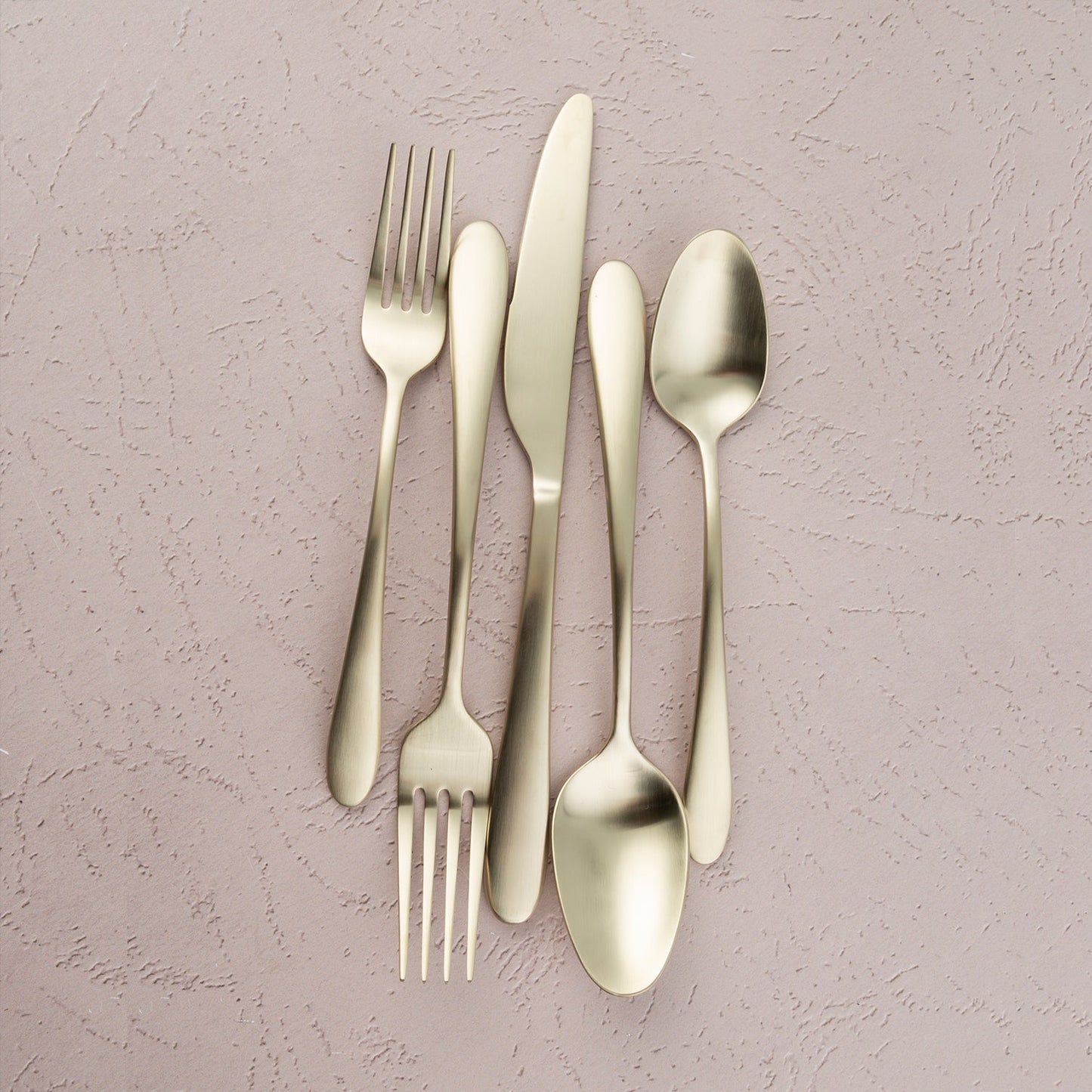 Poet Champagne Satin 20-Piece Flatware Set