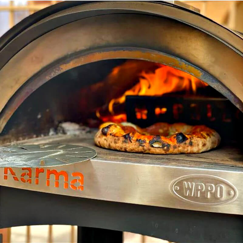 WPPO Karma 25" Wood Fired Outdoor Pizza Oven with Cart