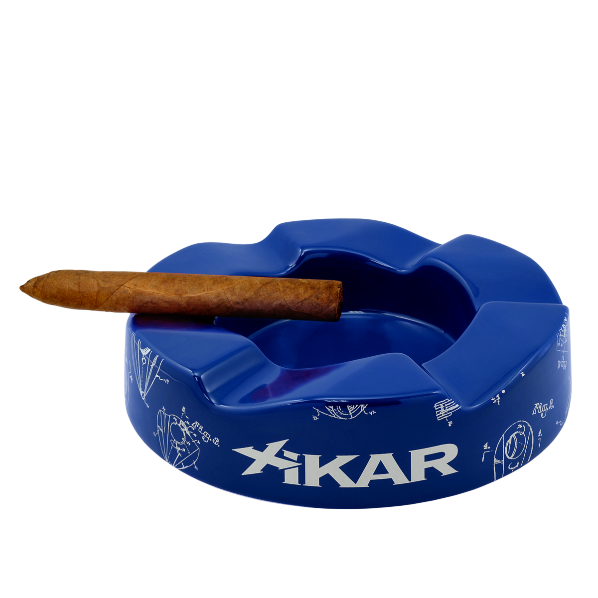 Xikar Wave Ashtray- Blue & White