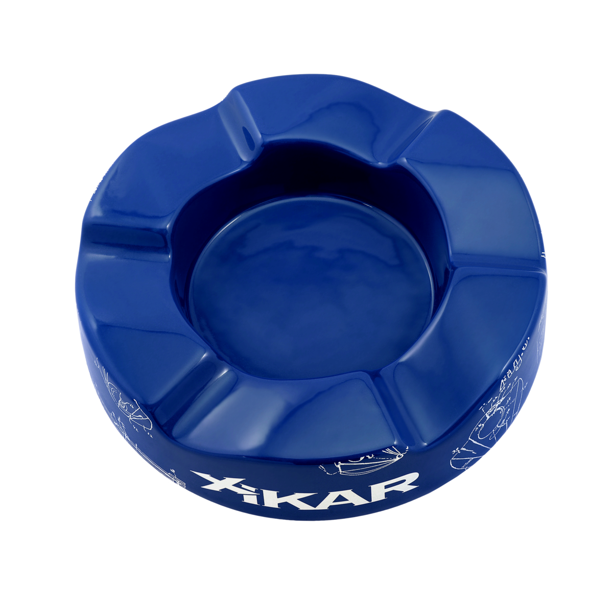 Xikar Wave Ashtray- Blue & White