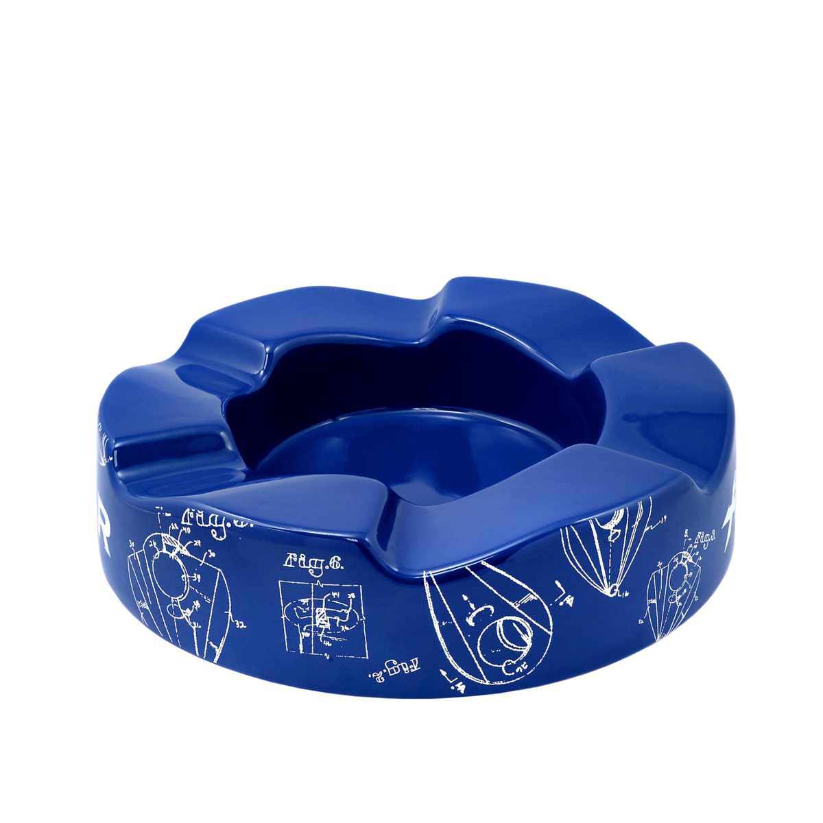 Xikar Wave Ashtray- Blue & White