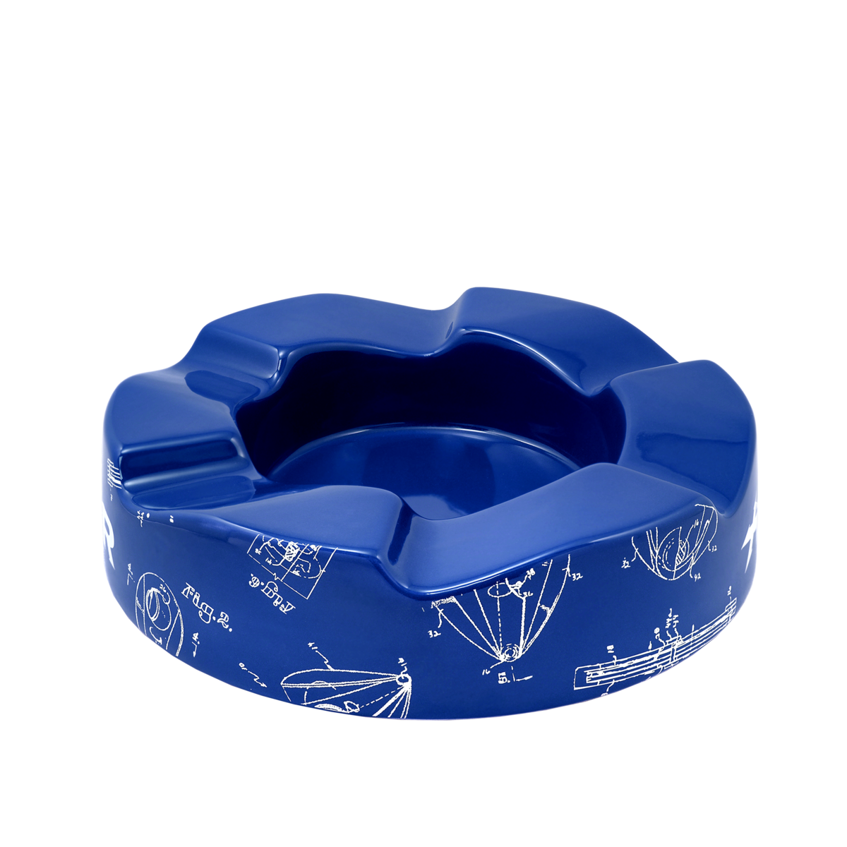 Xikar Wave Ashtray- Blue & White
