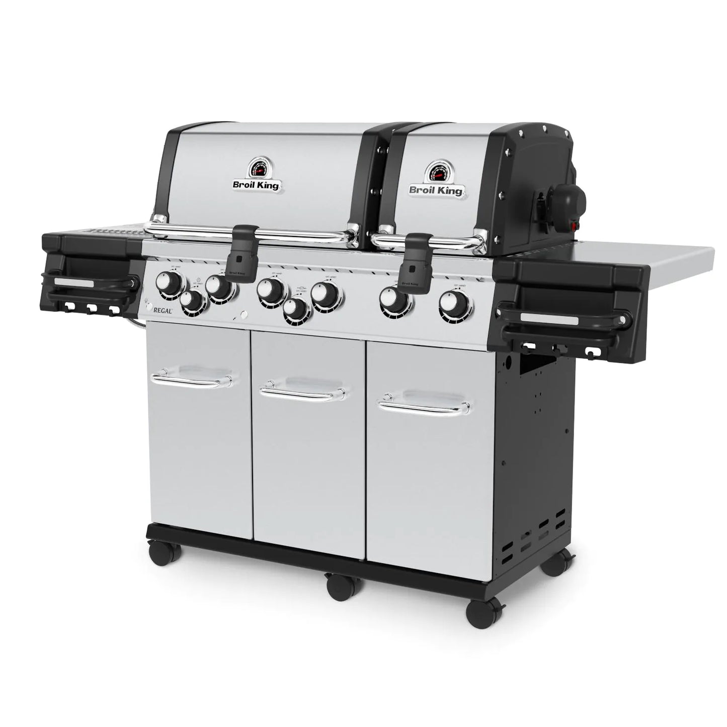 Broil King Regal S 690 PRO Infra-Red 6-Burner Gas Grill - With Rotisserie & Infrared Side Burner - Stainless Steel - 957944 LP/ 957947 NG