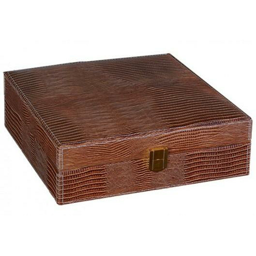 Alligator Desktop Cigar Humidor | Special Gift Set & Matching Accessories | Holds 25 Cigars