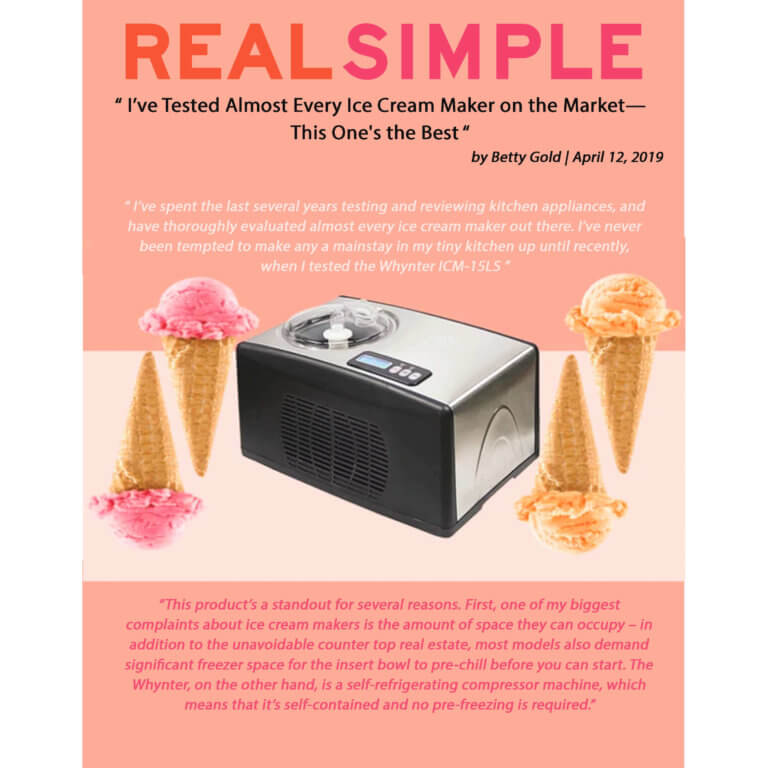 Whynter 1.6 Quart Capacity Automatic Compressor Ice Cream Maker