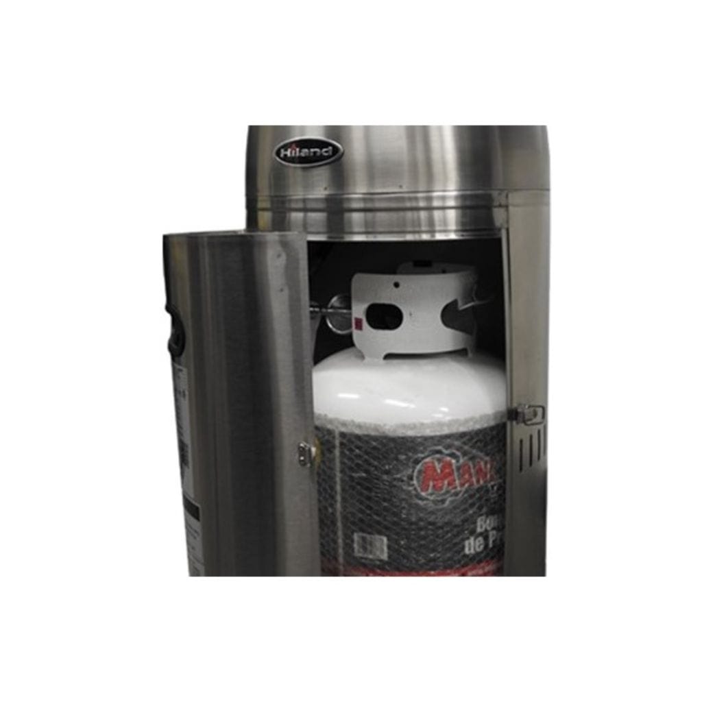AZ Patio Heaters 87" Tall Stainless Steel Patio Heater with Table - 48000 BTU's