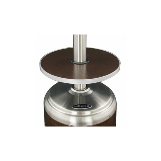 AZ Patio Heaters 87" Stainless Steel/Hammered Bronze and Silver Patio Heater with Table