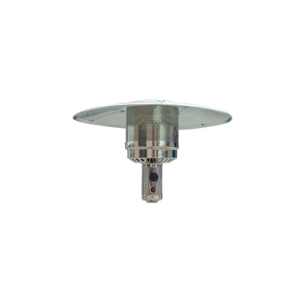 AZ Patio Heaters 87" Stainless Steel/Hammered Bronze and Silver Patio Heater with Table