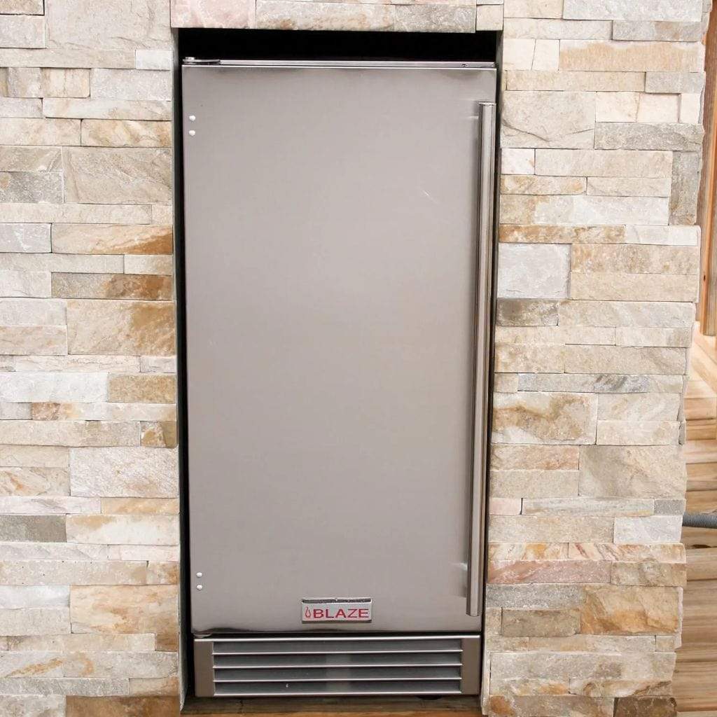 Blaze 15" Outdoor Rated Ice Maker With Gravity Drain | Makes 50lbs of Ice
