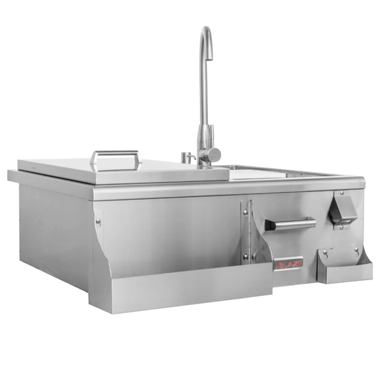 Blaze Built-In Bar Center, Patio Bar, Speed Rail, Condiments, Sink, Ice Bin