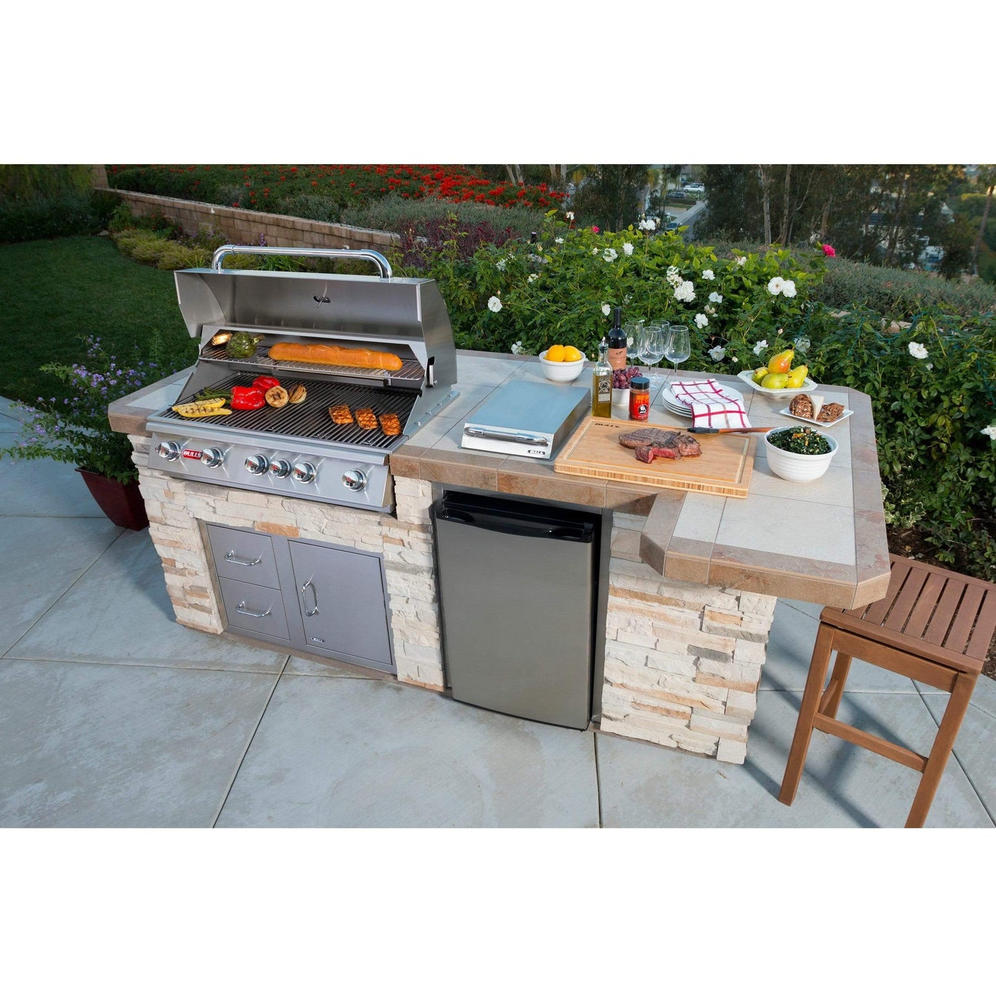 Bull Brahma 38" Built-In Gas Grill | Infrared Burners & Rotisserie Spit