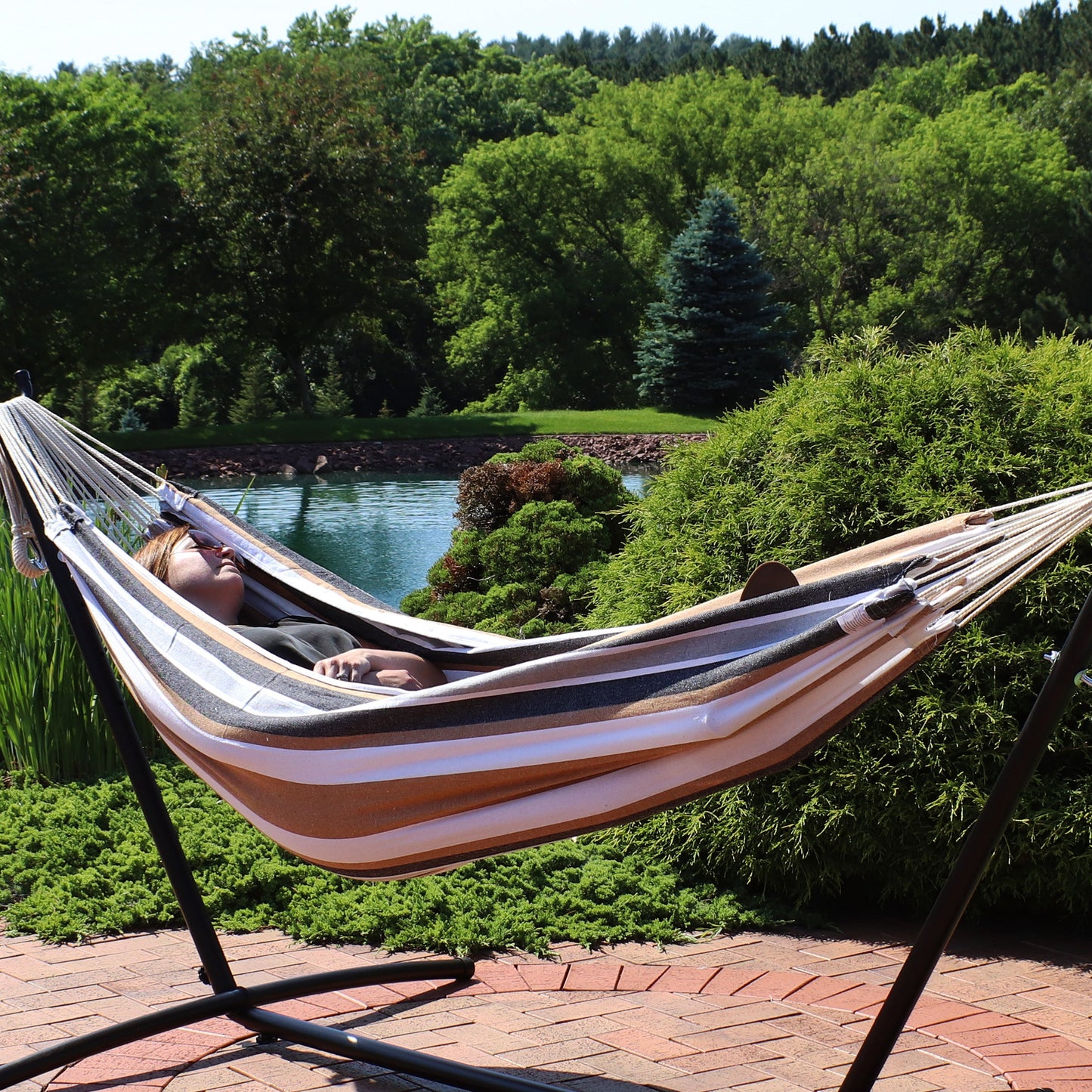 Brazilian Double Hammock | For Backyard & Patio | 450 Pound Capacity