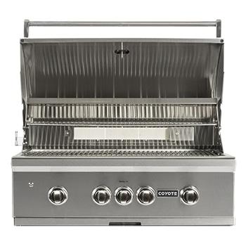 Coyote S-Series 36" Built-In Gas Grill, LED Lights, Ceramics C2SL36