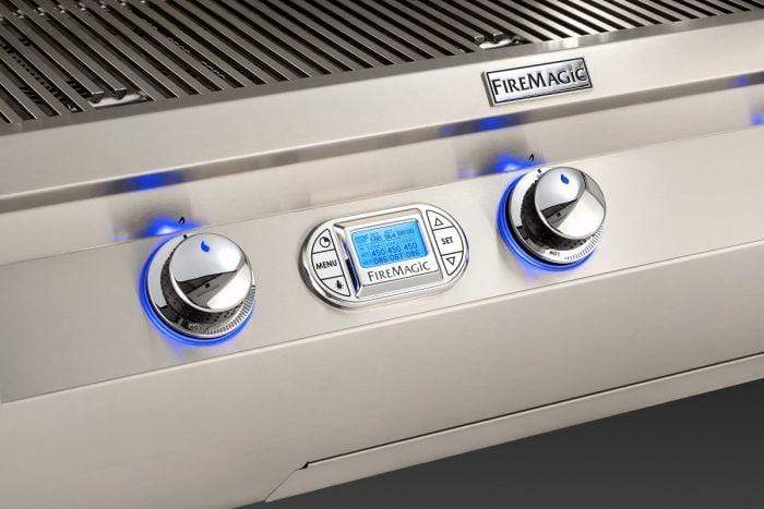 Fire Magic Echelon Diamond E790s Freestanding Cart Gas Grill With Rotisserie, Magic View Window, Double Side Burner & Digital Thermometer - Natural Gas -E790s-8E1-71-W