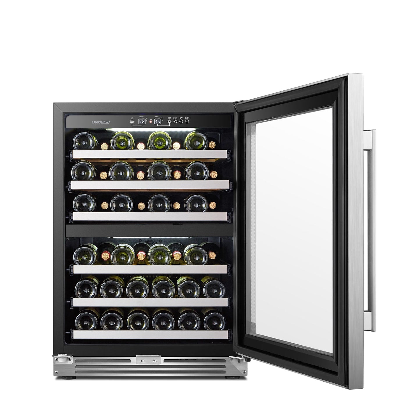 LanboPro 24" Wide, 44 Bottle Dual Zone Wine Cooler
