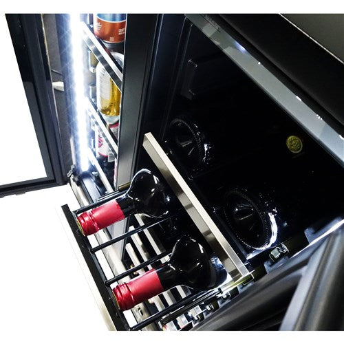 Danby Silhouette Lorraine | 24" Dual Zone Wine & Beverage Center Combo | Holds 61 Cans, 21 Bottles