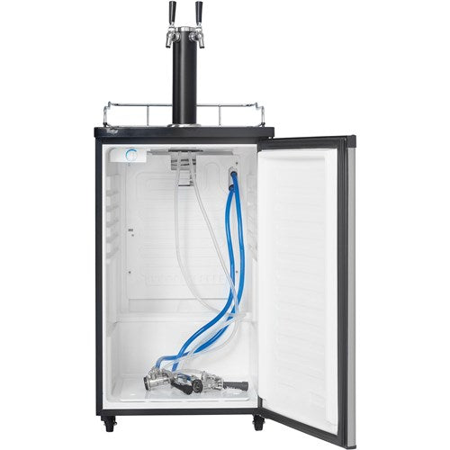 Danby 21" Stainless Steel Beer Kegerator | Double Tap | Freestanding