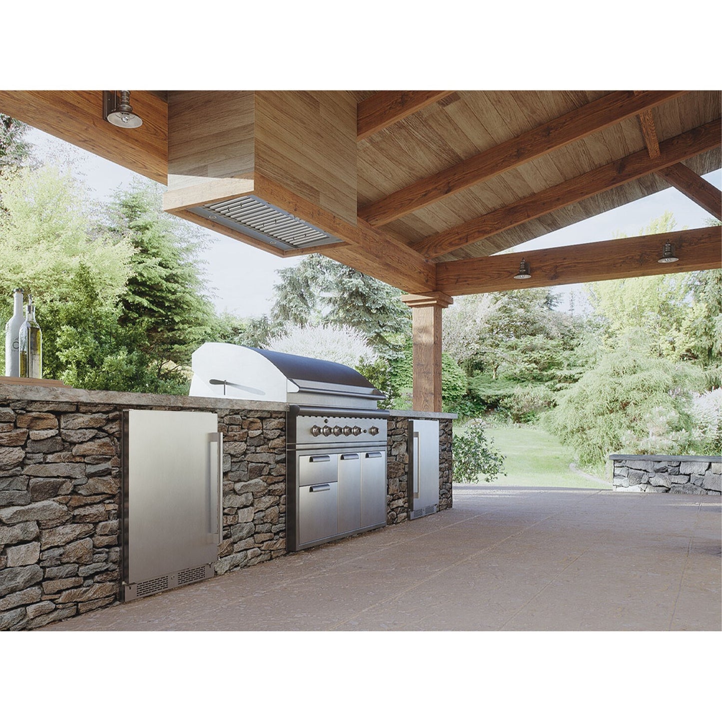 Zephyr Presrv 24" Single Zone Outdoor Beverage Cooler | Holds 136 Cans | PRB24C01AS-OD
