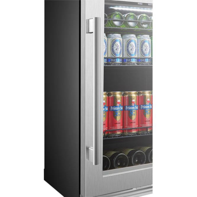 LanboPro 24" Wide, Single Zone Beverage Center w/ Wine Storage | Holds 118 Cans, 6 Bottles