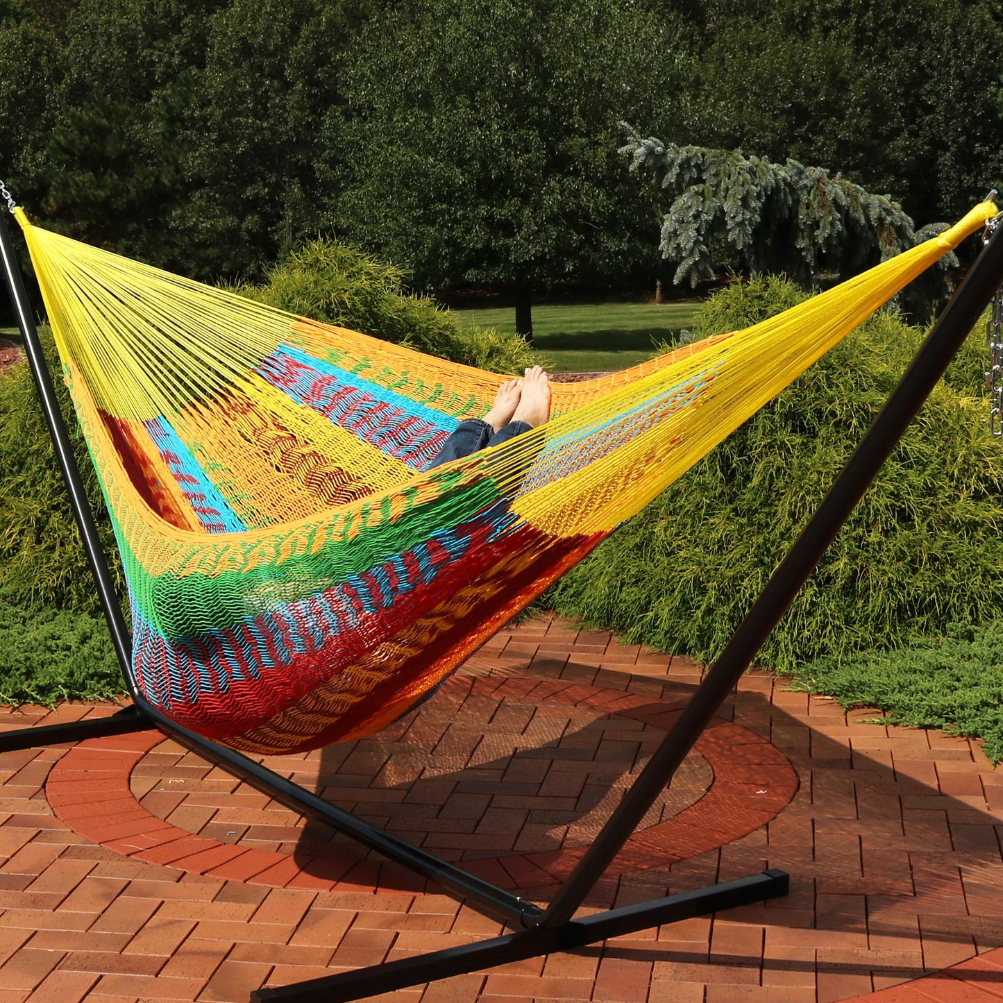 Handwoven XXL Mayan Hammock | Family Size | Thick Cotton Cord