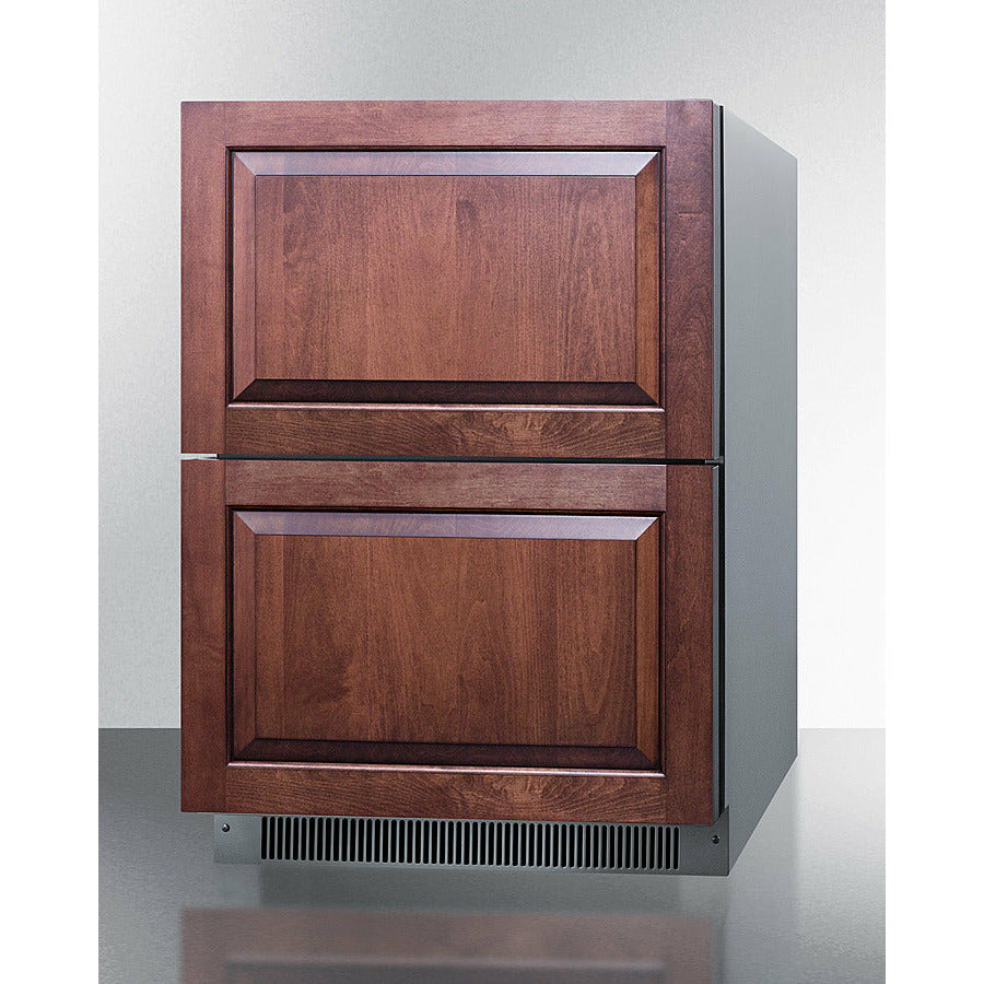 Summit 24" Wide 2-Drawer Refrigerator, ADA Compliant (Custom Panel Ready)