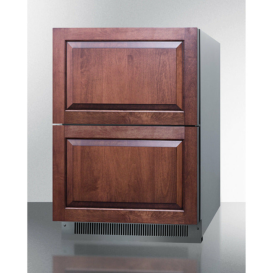 Summit 24" Wide 2-Drawer Refrigerator, ADA Compliant (Custom Panel Ready)