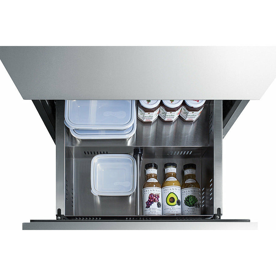 Summit 24" Wide 2-Drawer Refrigerator, ADA Compliant (Custom Panel Ready)