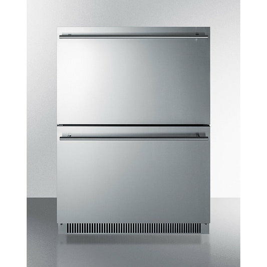 Summit 24" Wide 2-Drawer Refrigerator, ADA Compliant (Custom Panel Ready)