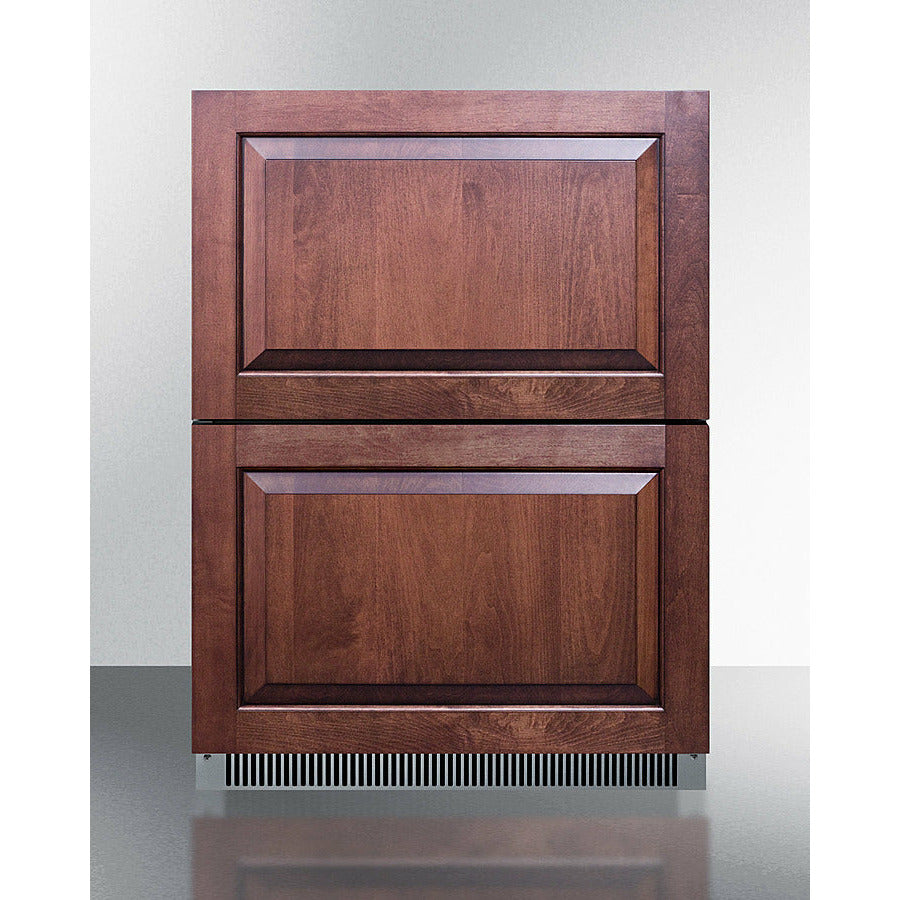 Summit 24" Wide 2-Drawer Refrigerator, ADA Compliant (Custom Panel Ready)