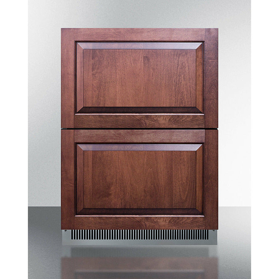 Summit 24" Wide 2-Drawer Refrigerator, ADA Compliant (Custom Panel Ready)