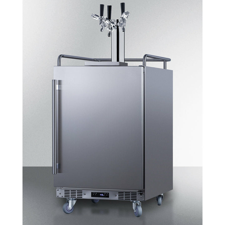 Summit 24" Wide, Triple Tap Outdoor Beer Kegerator- Commercial Approved