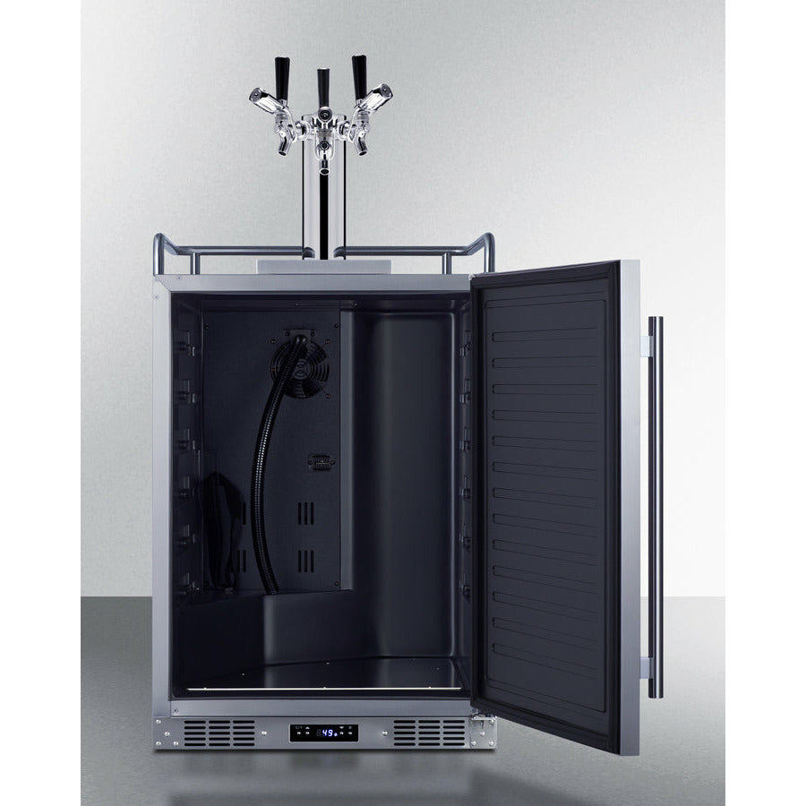 Summit 24" Wide, Triple Tap Outdoor Beer Kegerator- Commercial Approved