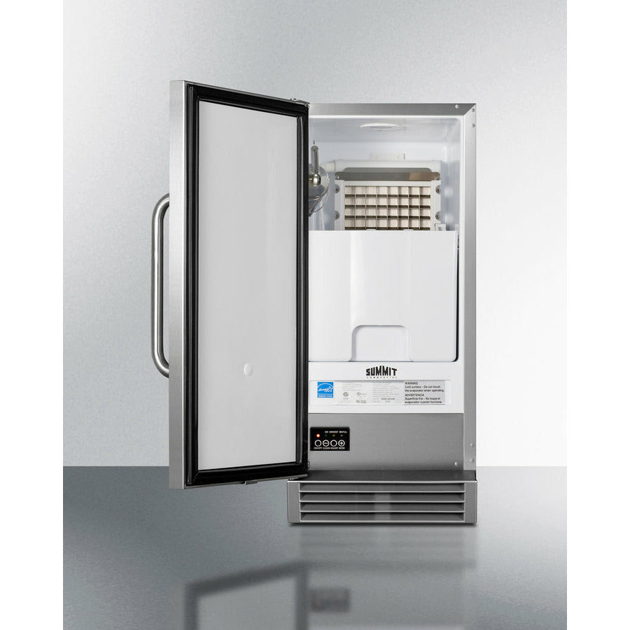 Summit 15" Wide | Indoor/Outdoor Ice Maker | Commercial Approved | Makes 50 lbs of Ice