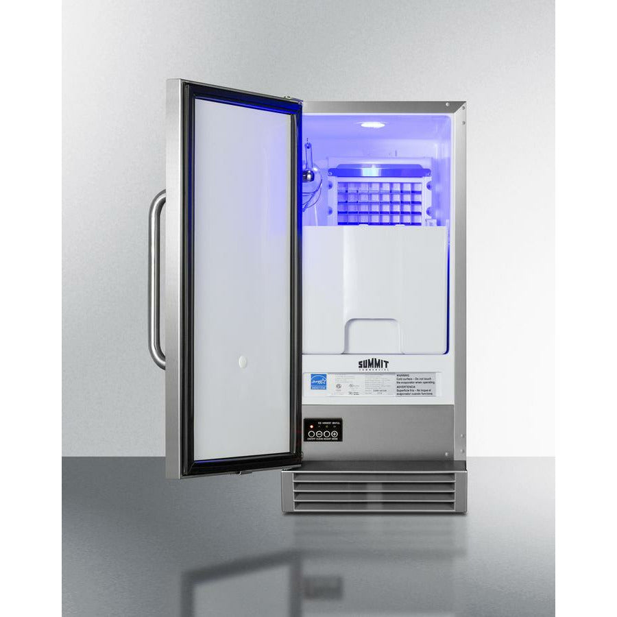 Summit 15" Wide | Outdoor Ice Maker | Commercial Approved | Makes 50 lbs of Ice (ADA Compliant)
