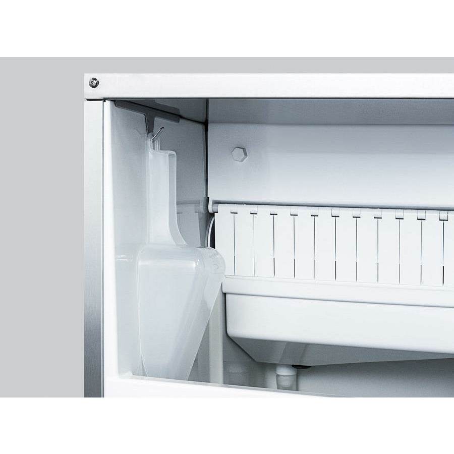 Summit 15" Wide, Indoor/outdoor Icemaker w/ Internal Drain Pump - Makes 62lbs of Ice (Custom Panel Ready)