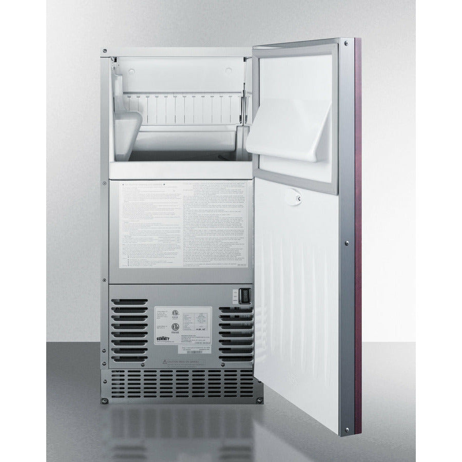 Summit 15" Wide, Indoor/Outdoor Ice Maker (Custom Panel Ready)