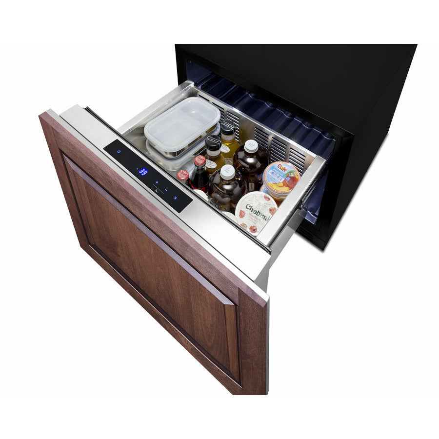 Summit 24" Wide, Built-In Refrigerator Drawer (Customer Panel Ready)