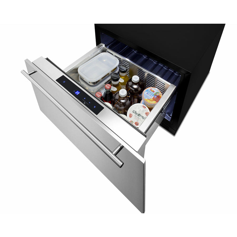 Summit 24" Wide, Built-In Refrigerator Drawer (Customer Panel Ready)