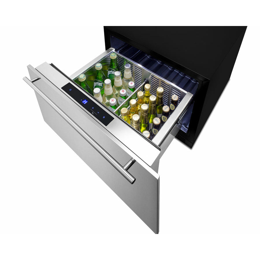 Summit 24" Wide, Built-In Refrigerator Drawer (Customer Panel Ready)