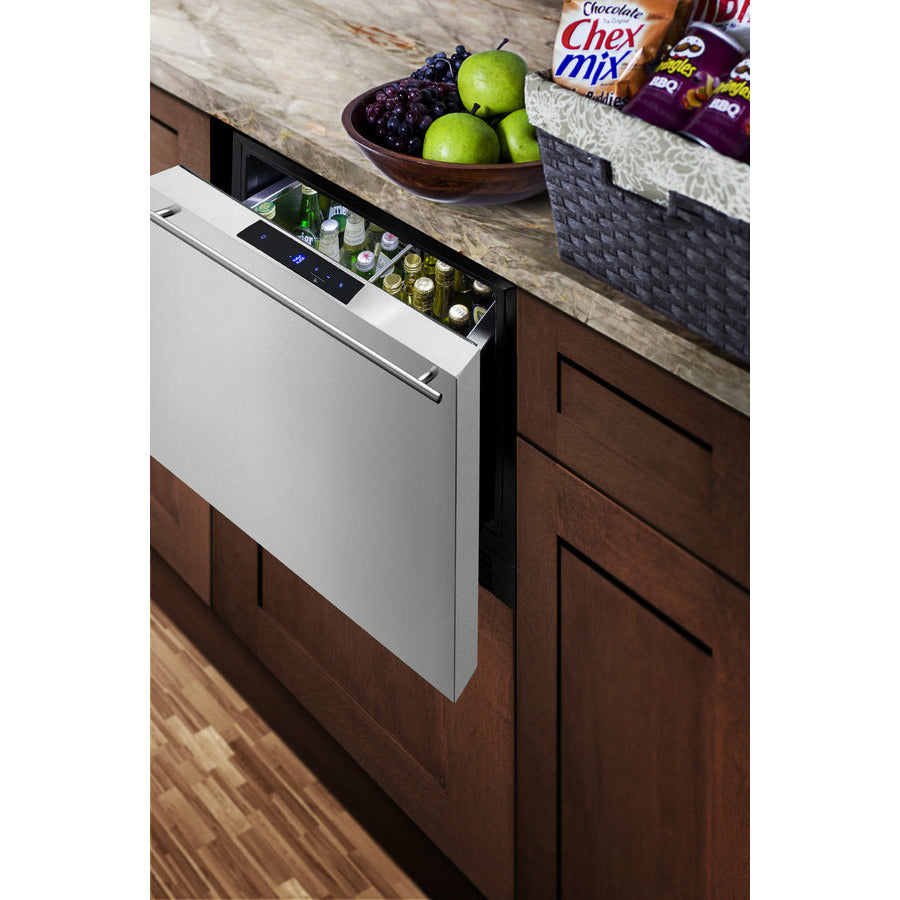 Summit 21.5" Wide, Built-In Refrigerator Drawer (Customer Panel Ready)