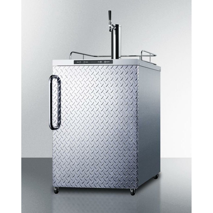 Summit 24" Wide, Freestanding Outdoor Kegerator - Single Tap (Diamond Plate Door)