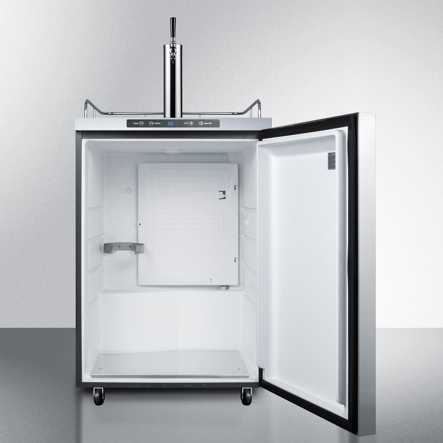Summit 24" Wide, Single Tap, Freestanding Outdoor Kegerator - Commercial Approved (horizonal handle bar)