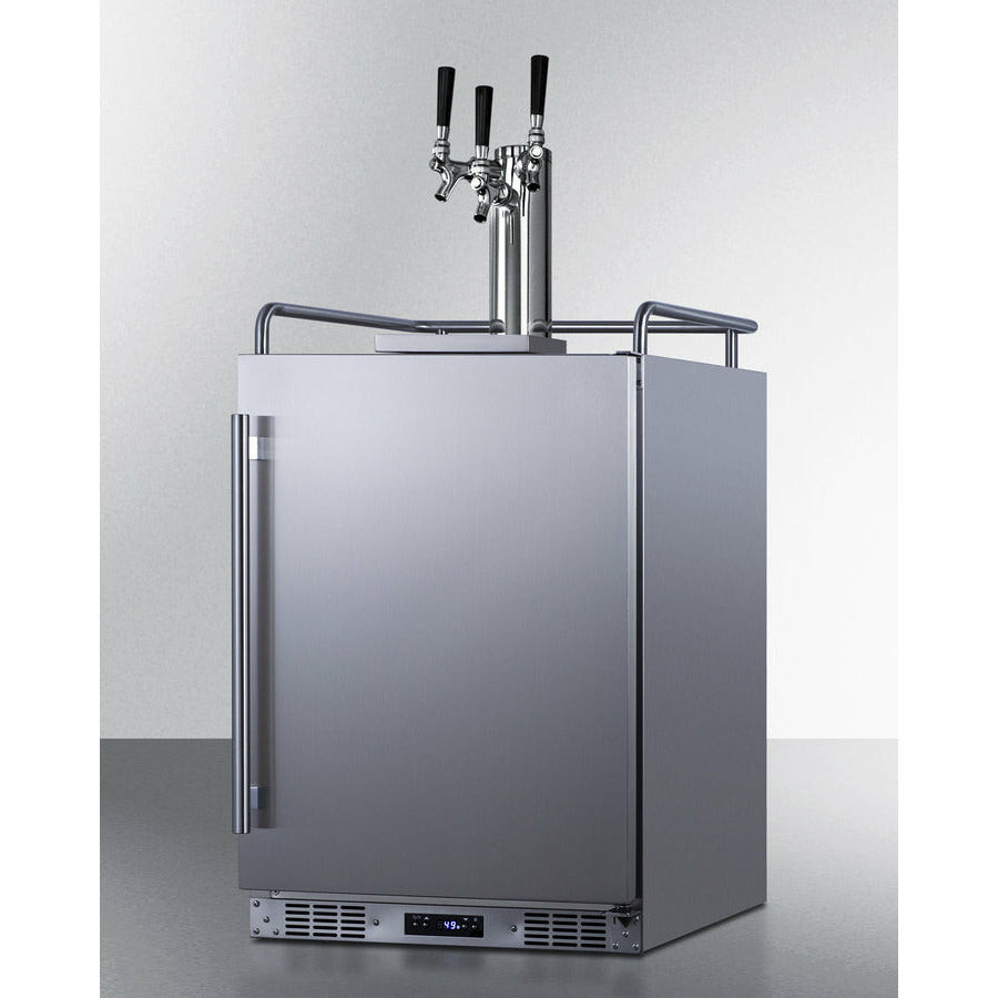 Summit 24" Wide, Triple Tap Outdoor Beer Kegerator