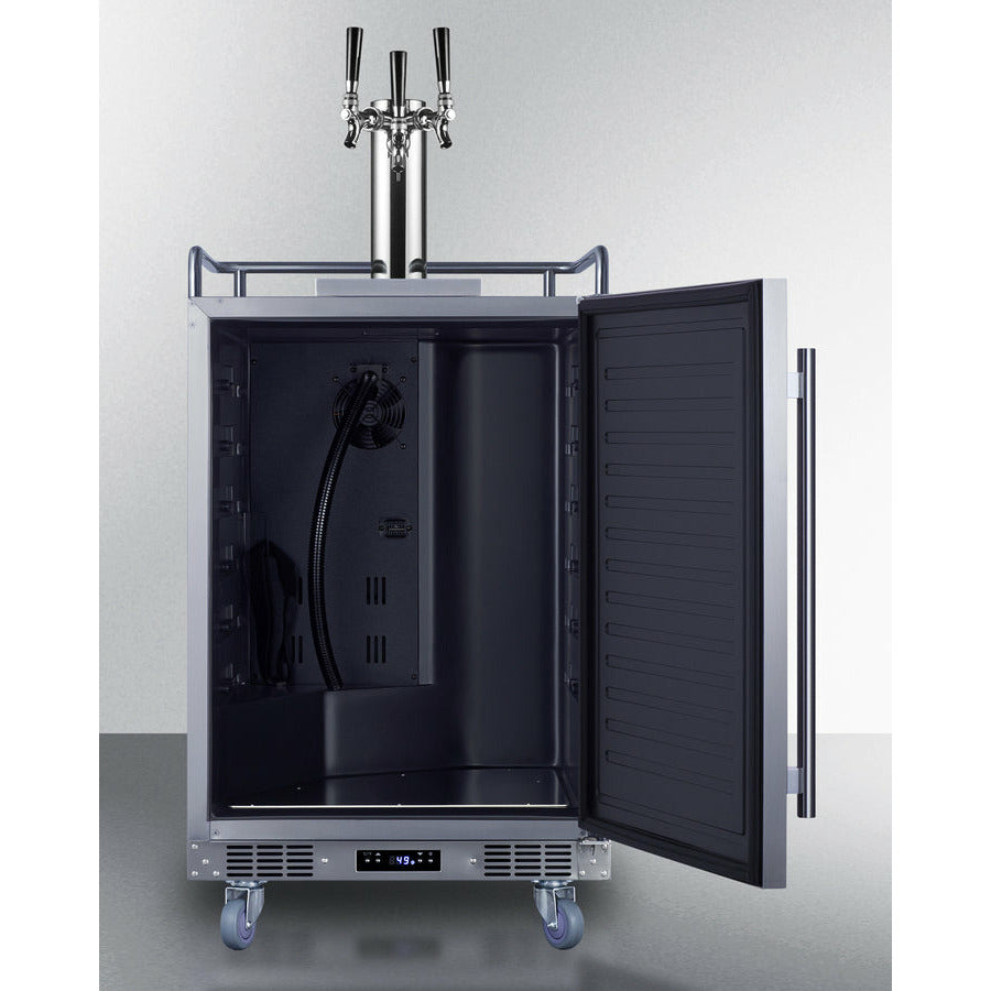 Summit 24" Wide, Triple Tap Outdoor Beer Kegerator
